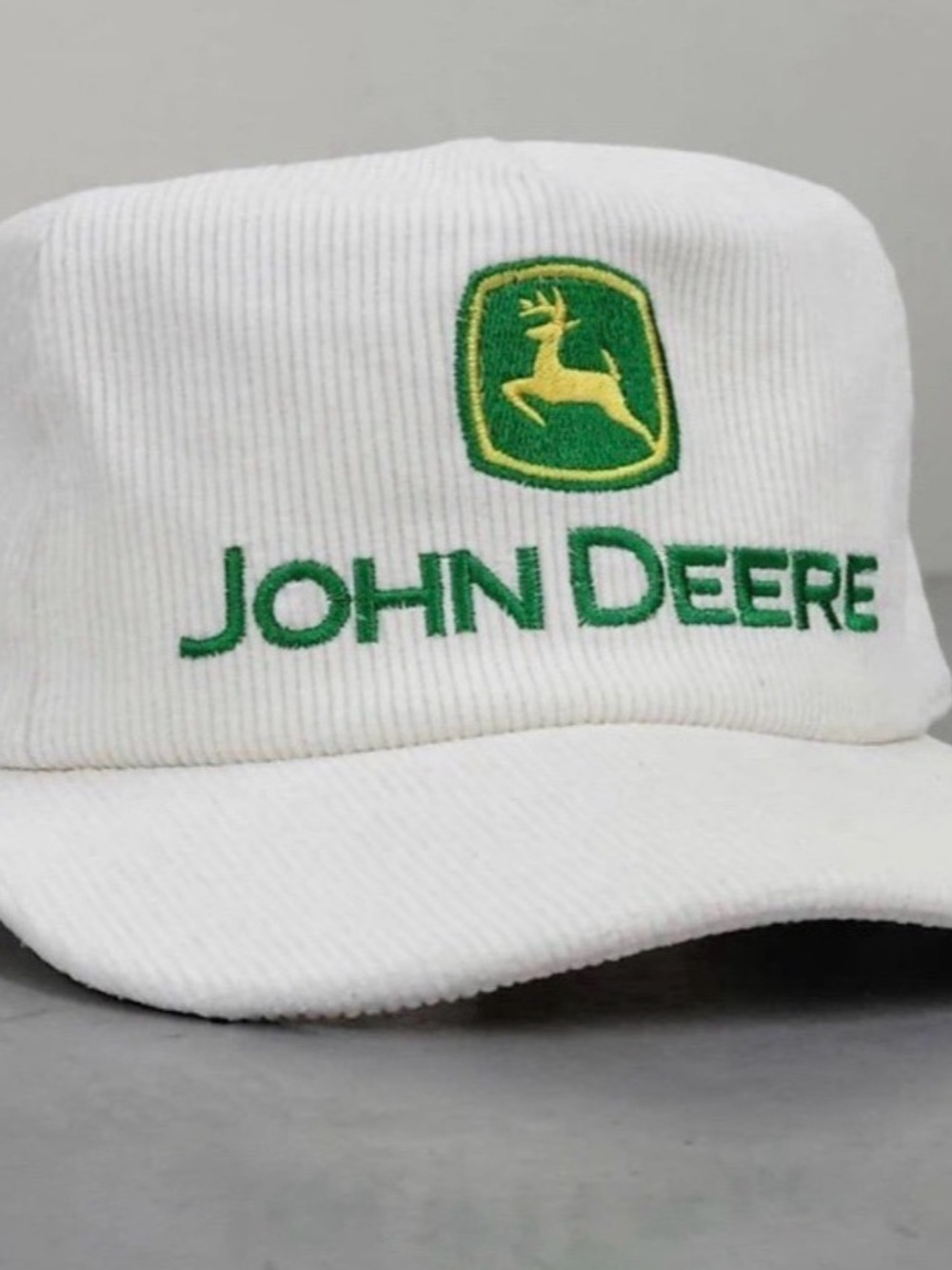 Deadstock Embroidered John Deere Motorsports Corduroy SnapBack